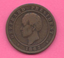 Haiti 20 Centesimi 1863 Republique D'Haiti Vingt Centimes Copper Coin - Cape Verde