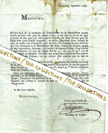 1789 TULLE MANUFACTURE ROYALE D ARMES AVEC SIGNATURE ORIGINALE PAR REGISSEUR DIRECTEUR CAISSIER DULIGNON T.B.E.  V.HIST - Historical Documents