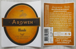 Etiquette  Biere  ARDWEN  Blonde  33cl  Bière Artisanale Des Ardennes - Beer