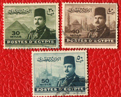 EGITTO - 1947 - King Farouk And Pyramids - USATI - Gebruikt