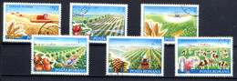ROUMANIE ROMANA 1982, 3388/92 + PA, Mécanisation Agriculture, 6  Valeurs, Oblitérés / Used. R075 - Agriculture