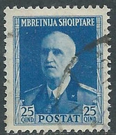 1939-40 ALBANIA USATO SERIE ORDINARIA 25 Q - RF20-9 - Albanië