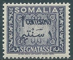 1950 SOMALIA AFIS SEGNATASSE CIFRA 1 CENT MNH ** - RF37 - Somalia (AFIS)