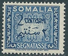 1950 SOMALIA AFIS SEGNATASSE CIFRA 2 CENT MNH ** - RF37 - Somalia (AFIS)