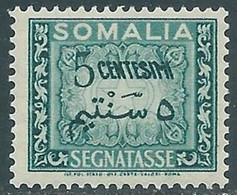 1950 SOMALIA AFIS SEGNATASSE CIFRA 5 CENT MNH ** - RF37 - Somalia (AFIS)