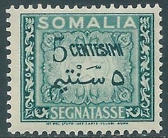 1950 SOMALIA AFIS SEGNATASSE CIFRA 5 CENT MNH ** - RF37-3 - Somalia (AFIS)