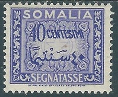 1950 SOMALIA AFIS SEGNATASSE CIFRA 40 CENT MH * - RF37 - Somalia (AFIS)