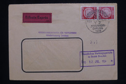 ALLEMAGNE - Enveloppe De Wickau Pour Dresden En 1956 - L 127834 - Brieven En Documenten