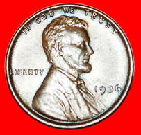 * WHEAT PENNY (1909-1959): USA ★ 1 CENT 1936! LINCOLN (1809-1865)★LOW START ★ NO RESERVE! - 1909-1958: Lincoln, Wheat Ears Reverse