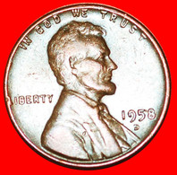 * WHEAT PENNY (1909-1959): USA ★ 1 CENT 1958D! LINCOLN (1809-1865) ★LOW START ★ NO RESERVE! - 1909-1958: Lincoln, Wheat Ears Reverse