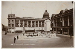 Paragon Square Hull 1925 Nice Used Real Photo Postcard From Hull To Tallinn Estonia - Hull