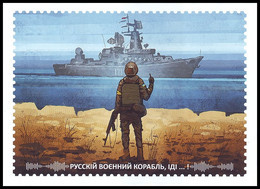 UKRAINE 2022. ''RUSSIAN WARSHIP, GO TO...!'' Official Postcard. Unused - Ukraine