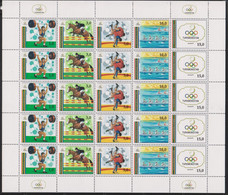 Olympics 1992 - Equestrian - Weightlifting - TURKMENISTAN - Sheet MNH - Ete 1992: Barcelone