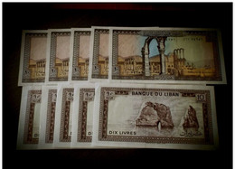 LIBAN LEBANON LIBANO BANKNOTES UNCIRCULATED 10 PEPER MONEY LEBANON - Lebanon