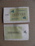 Banknote Lithuania 1992 Used Talonas 4 April - Lithuania