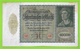 ALLEMAGNE / 10.000 MARK / JANVIER 1922 - 10.000 Mark