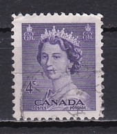 Canada, 1953, Queen Elizabeth, 4c, USED - Usados