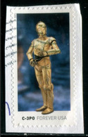 VEREINIGTE STAATEN ETATS UNIS USA 2021 STAR WARS DROIDS: C-3PO F USED ON PAPER SC 5579 MI 5812 YT 5421 - Used Stamps