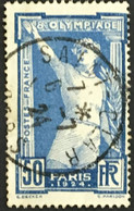 YT 186 CaD Saint Clar, Gers 6.7.1924 Jeux Olympiques De Paris 1924 50c Bleu Outremer France – 4amscol - Usados