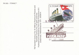 MAXIMUM CARD SAO TOME AND PRINCIPE 1781,ships,Titanic - Sao Tome And Principe