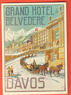 Delcampe - KCD-21 Repro Litho Affiche Plakat DAVOS GRAND HOTEL BELVEDERE 1905 GF NG - Davos