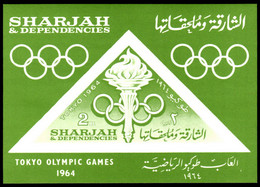 Sharjah 1964 Tokyo Olympics Souvenir Sheet Unmounted Mint. - Sharjah