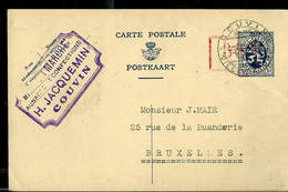 Entier Carte Postale N° 106.I.FN. Obl. COUVIN  06/04/1936 - Landelijks Post