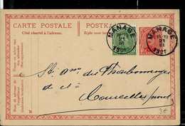 Entier Carte Postale N° 56 Obl. MANAGE 21/03/1921 - Landelijks Post