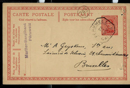 Entier Carte Postale N° 56 Obl. Carré De PERULWELZ 22/03/1920 - Rural Post