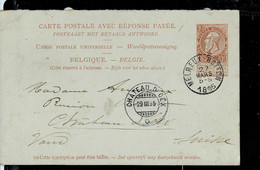 Entier Carte Postale N° 26 Obl. MELREUX - HOTTON 27/03/1895 Pour Château - D'Oex En Suisse - Landelijks Post