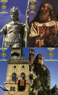 G SM 47 C&C 7047 4 SCHEDE SAN MARINO NUOVE MAGNETIZZATE 1700 ANNI DI STORIA - Saint-Marin