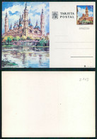 [IP # 02103 ] INTEIRO POSTAL STATIONERY - ESPAÑA - ZARAGOZA IGLESIA BASILICA - 1931-....