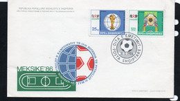 ALBANIA - 1986- MEXICO WORLD CUP SET OF 2 ON ILLUSTRATED FDC - Albania