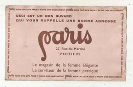 Buvard, Le Magasin De La FEMME ELEGANTE , PARIS ,Vienne , POITIERS , Frais Fr 1.85 E - Textile & Clothing