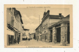 Cp, 82 , NEGREPELISSE ,l'hôtel De Ville , Commerces ,vierge , Ed. A.P.A - Negrepelisse