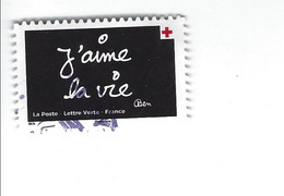 Au Profit De La Croix-Rouge Adhésif " On Peut Le Faire Grâce à Vous "j'aime La Vie" 1986 Oblitéré 2021 - Used Stamps