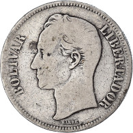 Monnaie, Venezuela, Gram 25, 5 Bolivares, 1886, TB, Argent, KM:24.1 - Venezuela