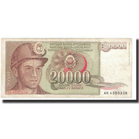 Billet, Yougoslavie, 20,000 Dinara, 1987, 1987-05-01, KM:95, TB+ - Yugoslavia
