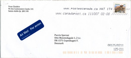 Canada Cover Sent Air Mail To Denmark 11-10-2007 Single Franked Polar Bear - Storia Postale
