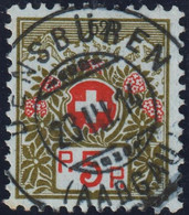 Heimat AG Besenbüren 1914-03-20 Vollstempel Auf Portofreiheit 5 Rp. Zu#4A Kl#524 - Franchise