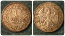 M_p> Germania Repubblica Di Weimar 1 Marco 1926 Zecca D - In Argento - 1 Mark & 1 Reichsmark