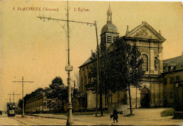 St Acheul * La Place De L'église Du Village * Tram Tramway - Andere & Zonder Classificatie