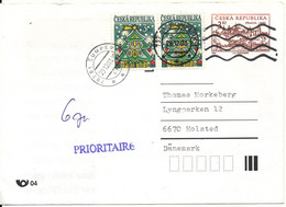 Czechslovakia Uprated Postal Stationery Cover Sent To Denmark 29-12-2003 - Briefe