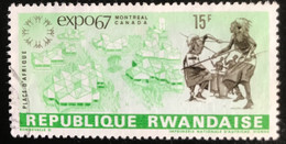 République Rwandaise - C10/51 - (°)used - 1967 - Michel 237A - Expo Montreal - Used Stamps