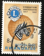 République Rwandaise - C10/51 - (°)used - 1967 - Michel 246A - 50j Lions Club International - Used Stamps