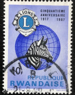 République Rwandaise - C10/51 - (°)used - 1967 - Michel 247A - 50j Lions Club International - Oblitérés