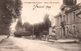 Villers-Farlay (Jura) La Mairie Et Rue Principale - Editions Panier-Bergère - Carte De 1909 - Villers Farlay