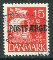 DENMARK 1927 Parcel Post Overprint On Caravel 15 Øre Definitive Used.  Michel 12 - Paquetes Postales