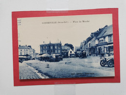 CPA-76-GODERVILLE-Place Du Marché-1632 Habitants-recto Verso-N°39 - Goderville