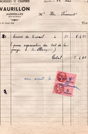 Vieux Papiers > Factures & Documents Commerciaux > France > 1950 - 63 Augerolles Menuiserie VAURILLON - 1950 - ...
